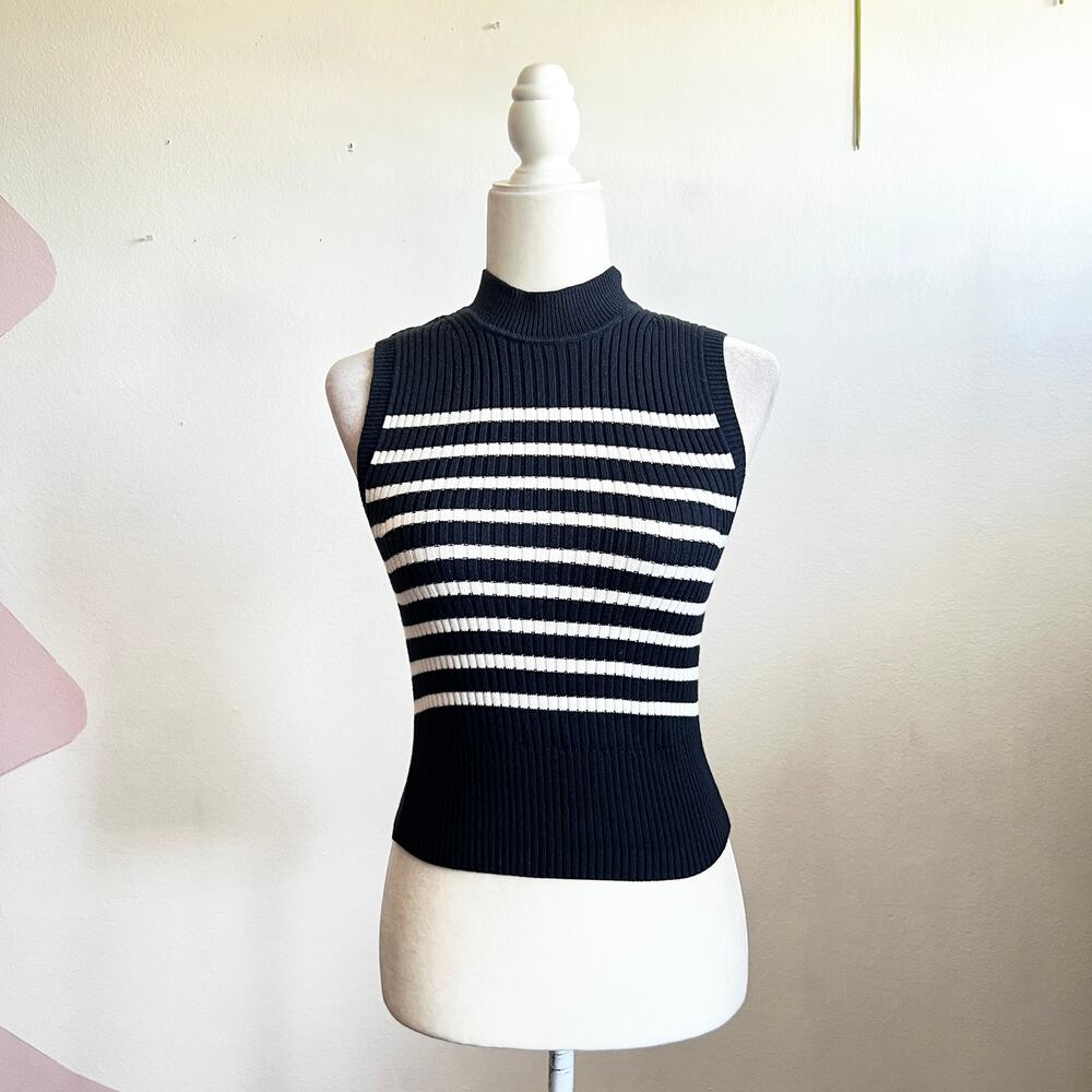 Abercrombie & Fitch Striped Ribbed Tank Top Soft Girl Coquette Retro‎ Cute Small